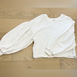 FREE PEOPLE BUBBLE SLEEVE SWEATER